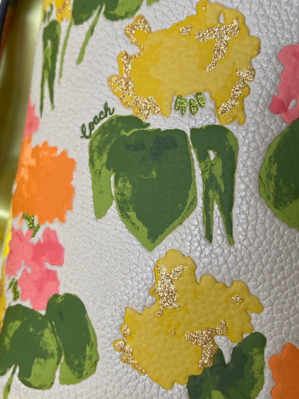 Coach Kitt Floral Crossbody Bag 🩷 Pink with 💛 Yellow, 🧡 Orange & 💚 Green NWOT - Picture 12 of 14